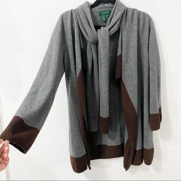 Ralph Lauren Cardigan with attached Scarf - Picture 3 of 5